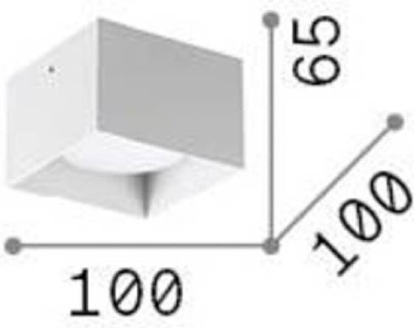 Ideal Lux downlight Spike Square, messingfarget, aluminium, 10 cm