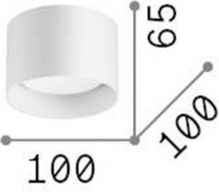 Ideal Lux downlight Spike Round, kromfarget, aluminium, Ø 10 cm