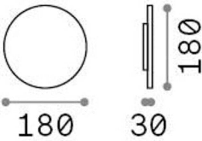Ideal Lux utendørs vegglampe Punto, brun, Ø 18 cm metall