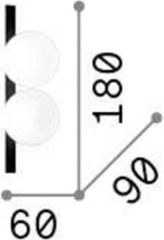 Ideal Lux LED-vegglampe Ping Pong, hvit, 2 lyskilder, opalt glass