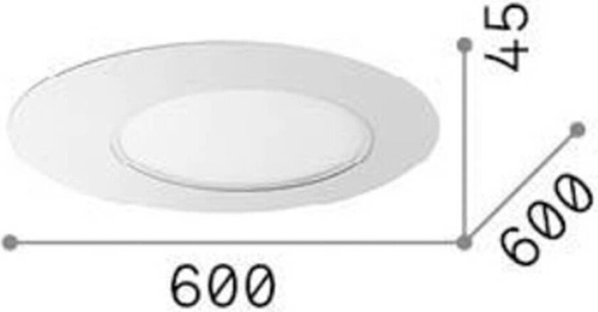 Ideal Lux taklampe Iride, hvit, Ø 60 cm, metall