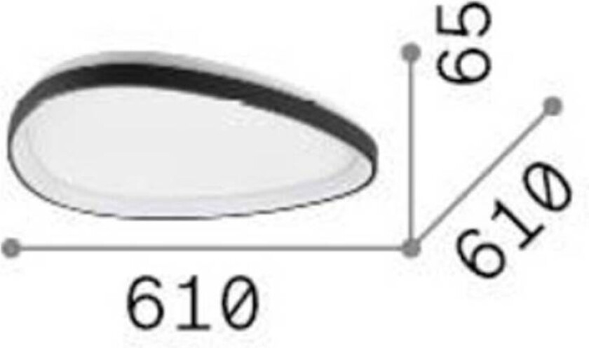 Ideal Lux taklampe Gemini messingfarget, 61 cm, av/på