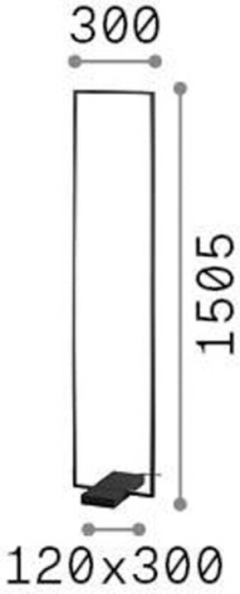 Ideal Lux LED-gulvlampe Ramme svart metall høyde 150,5 cm