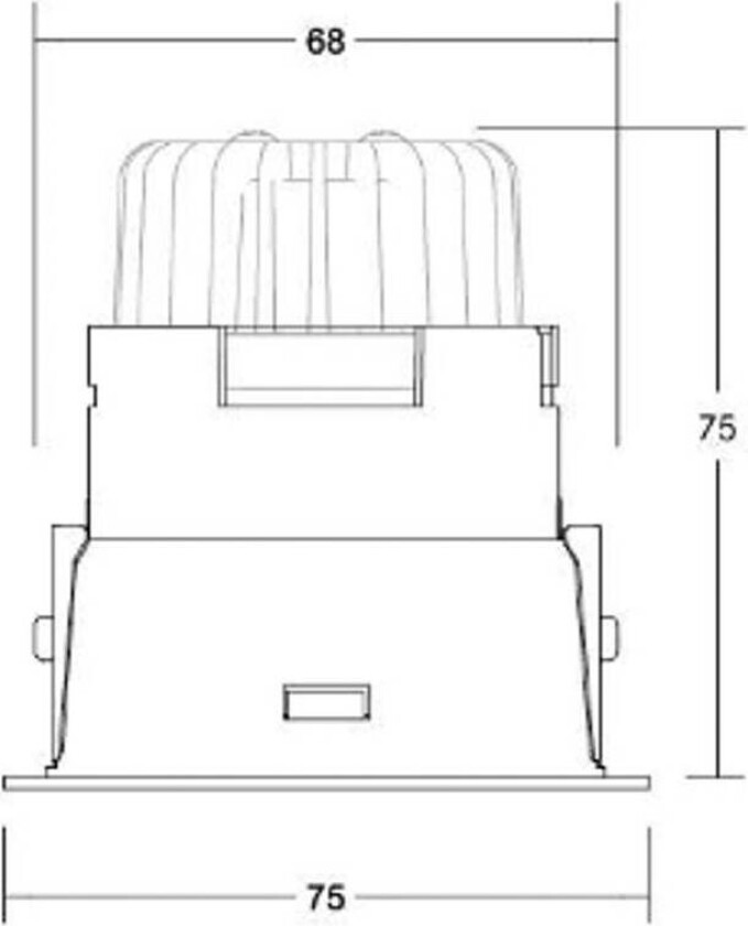 Binato innfelt LED-spotlight, RC-dim-til-varm, hvit