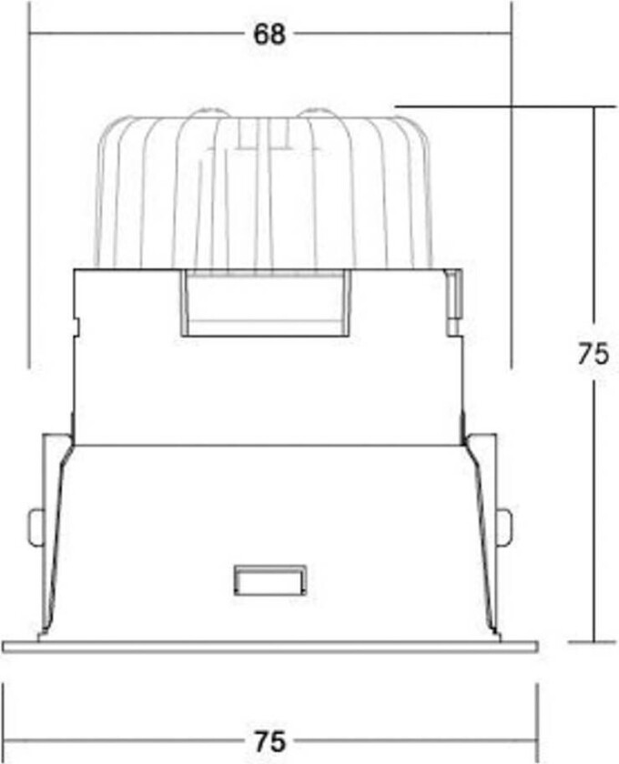 LED innfelt downlight Binato RC-dimbar 3000K svart