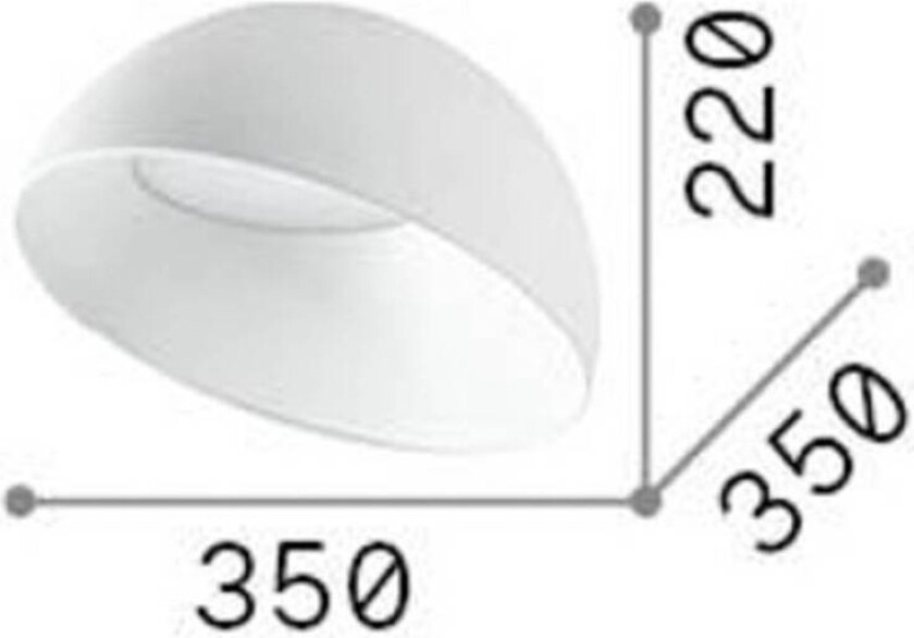 Ideal Lux taklampe Corolla-2, hvit, metall, Ø 35 cm