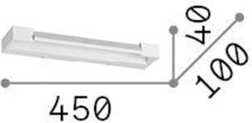 Ideal Lux LED-vegglampe Balance svart, metall bredde 45 cm