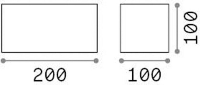 Ideal Lux utendørs vegglampe Atom antrasitt, 20 cm, metall