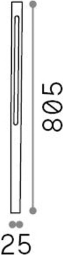 Ideal Lux LED-gatelampe Jedi antrasitt metall Høyde 80,5 cm