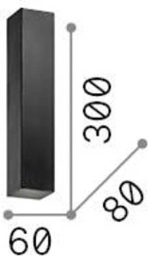 Ideal Lux vegglampe Sky gullfarget metall høyde 30 cm opp/ned