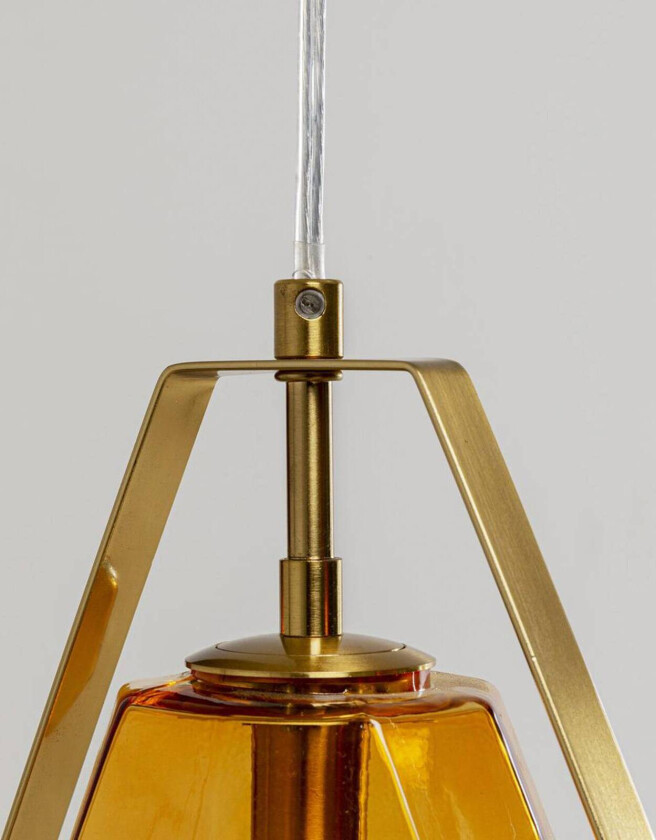 KARE Diamond Fever pendellampe, messingfarget, enkeltflamme