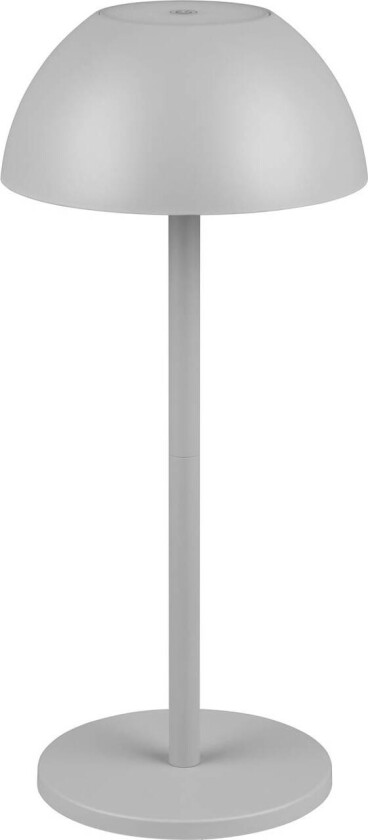 Ricardo LED oppladbar bordlampe, grå, høyde 30 cm, plast