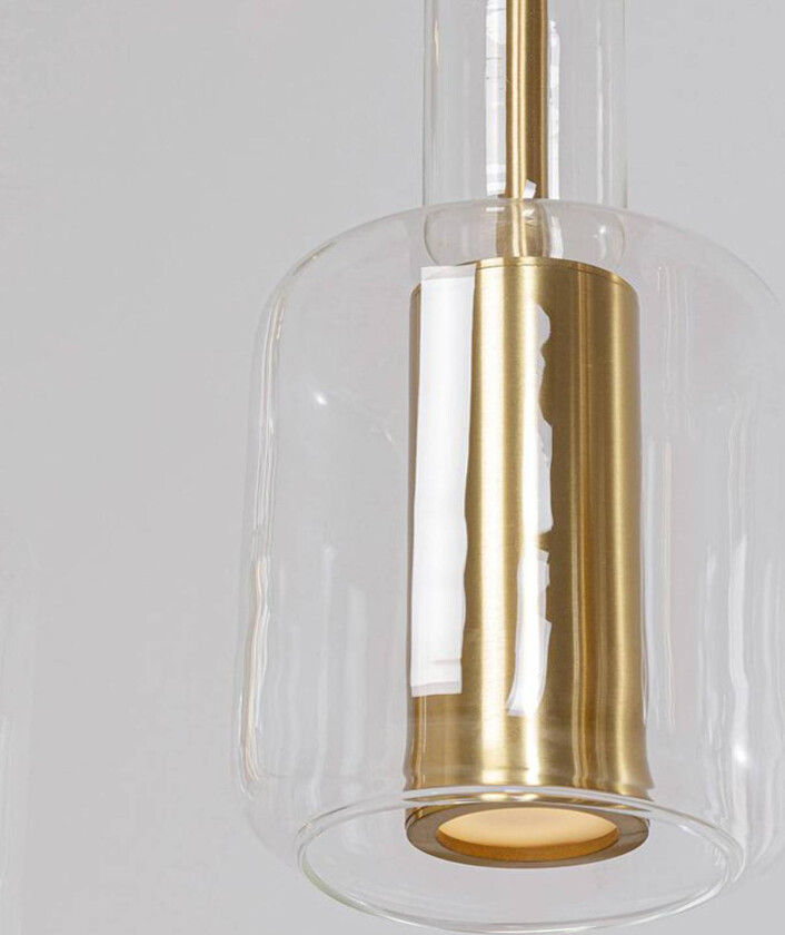 KARE Candy Bar pendellampe, gullfarget, stål, glass, 5-lys.