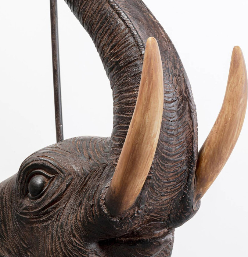 KARE Animal Elephant gulvlampe, brun, naturlig lin, 154 cm