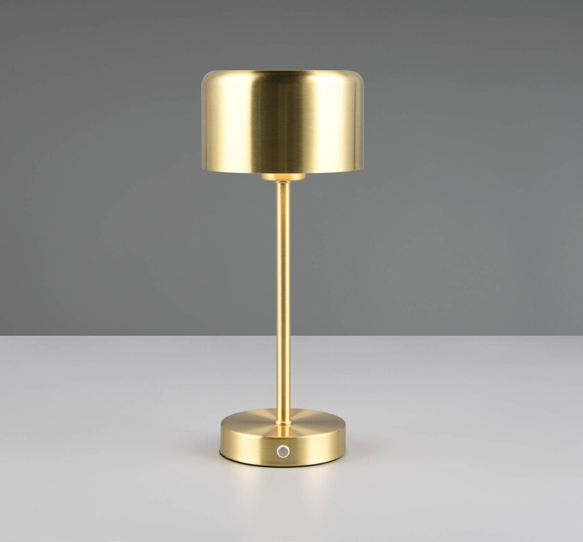 Jeff LED-bordlampe, matt messing, høyde 30 cm, metall