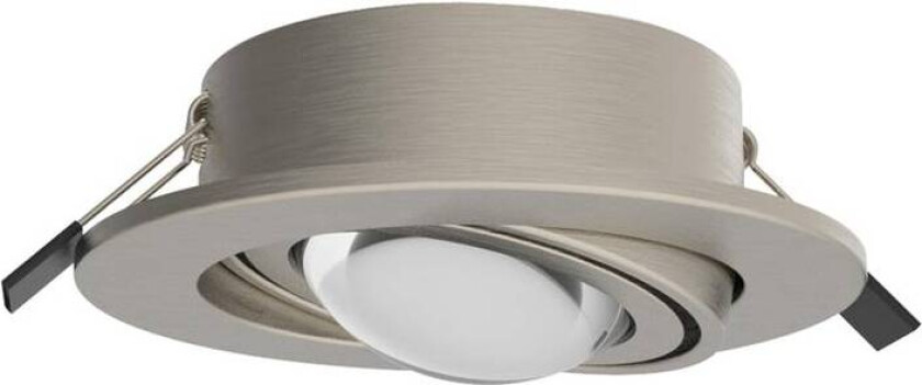 MEGATRON LED innfelt spotlight Planex Powerlens, 4,8 W, nikkel