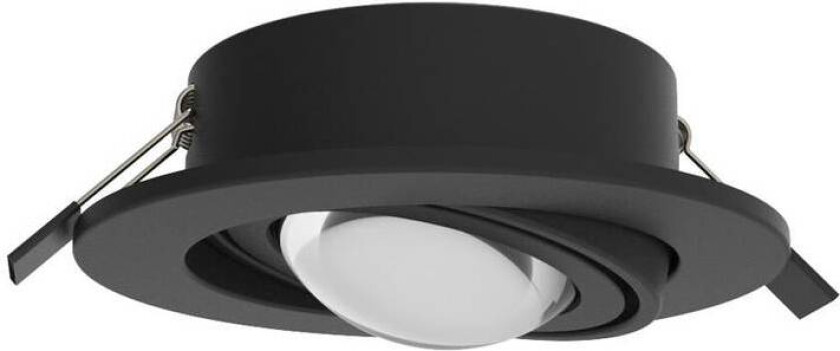 MEGATRON LED innfelt spotlight Planex Powerlens, 4,8 W, svart