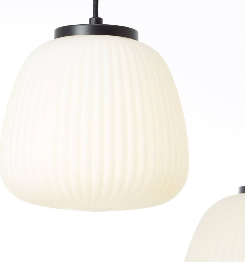 Kaizen hengelampe, lengde 200 cm, opal, 5-lys, metall