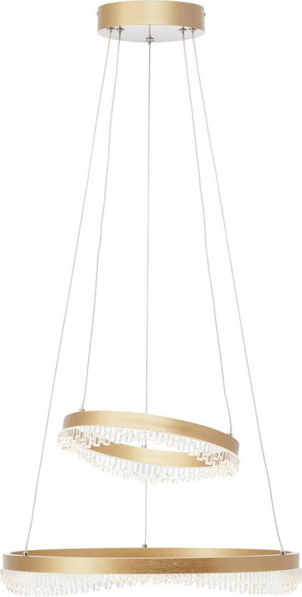 Aurora hengelampe, gullfarget, Ø 30 cm, aluminium, CCT