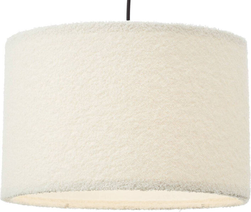 Teddy pendellampe, Ø 35 cm, hvit, stoff