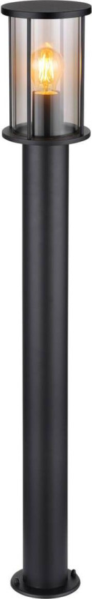 Stibelysning Gracey, høyde 100 cm, svart, rustfritt stål, IP54