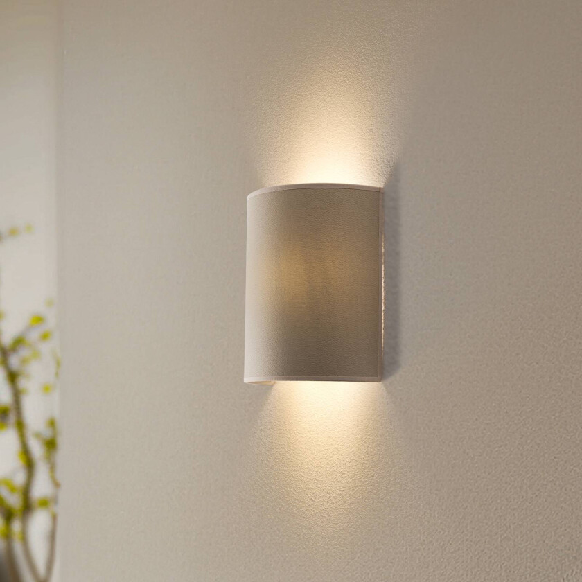 vegglampe Idun, lys beige 24 cm naturmateriale vegansk