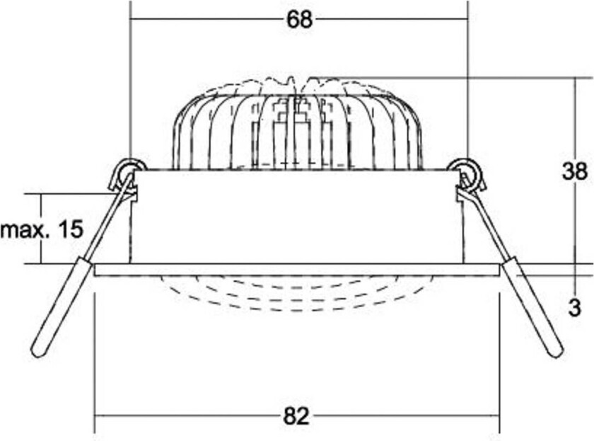 BB34 RC-driver rund koblingsboks med struktur i svart
