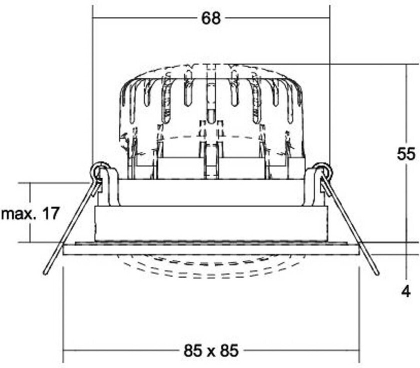 BB25 IP65 RC-driver rund tilkoblingsboks svart matt