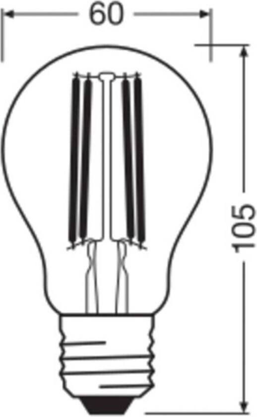 OSRAM LED Classic, glødetråd, E27, 3,8 W, 806 lm, 4000 K
