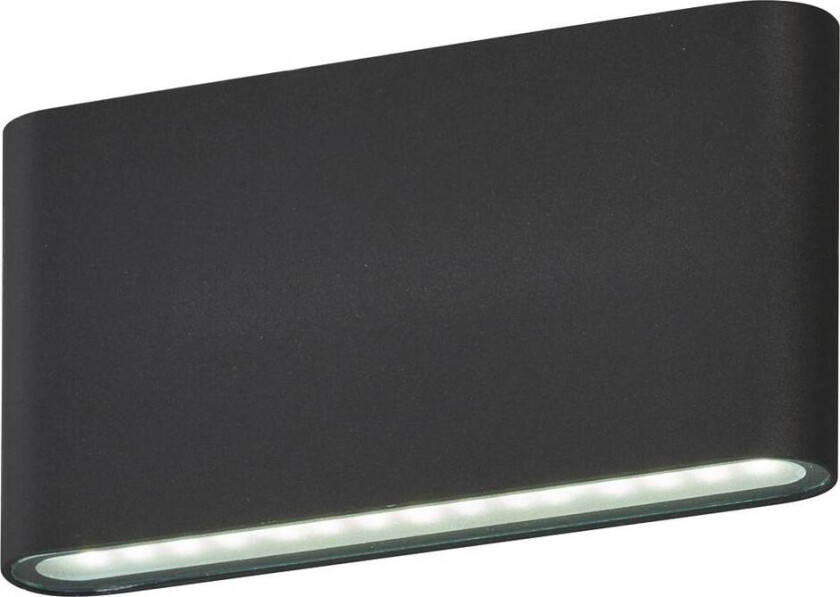 Scone LED utendørs vegglampe, svart, bredde 17,5 cm, 2 lys.