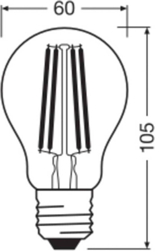 OSRAM LED Classic, glødetråd, E27, 2,2 W, 470 lm, 4000 K