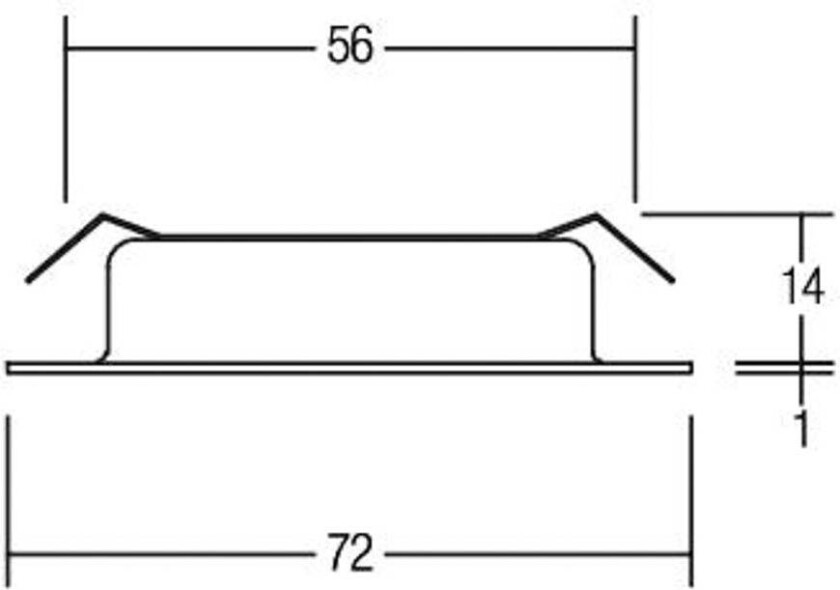 LED innfelt downlight BB17, av/på, matt nikkel