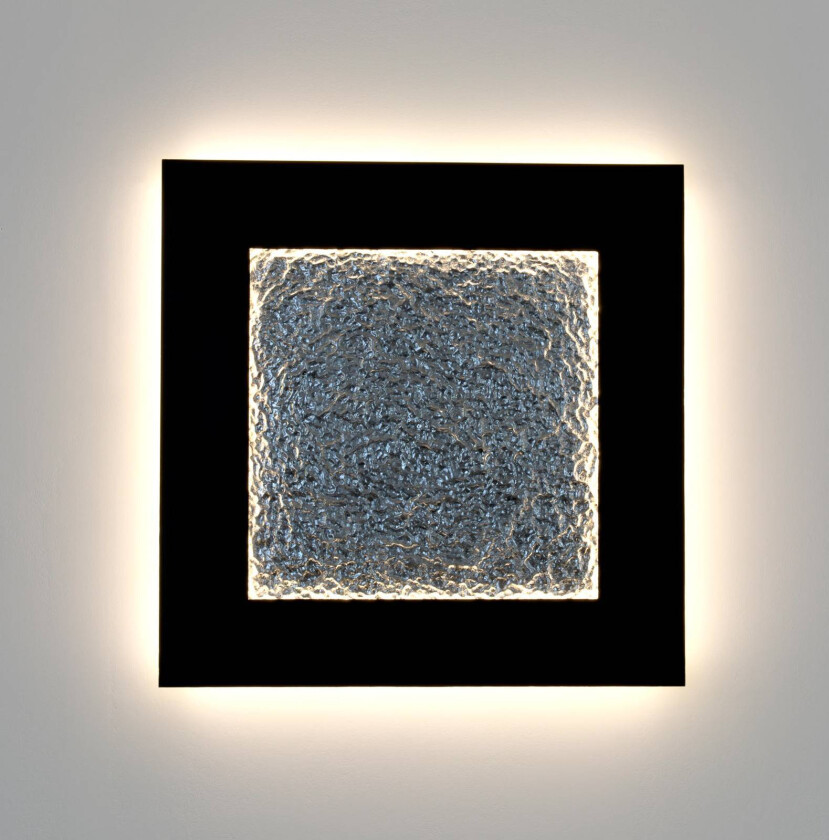 Plenilunio Eclipse LED-vegglampe, brun/sølvfarget, 80 cm