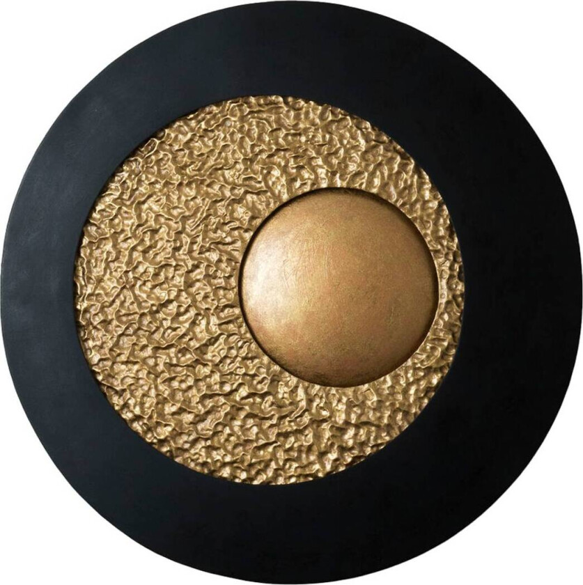 Urano LED-vegglampe, brun-svart/gull, Ø 60 cm, jern