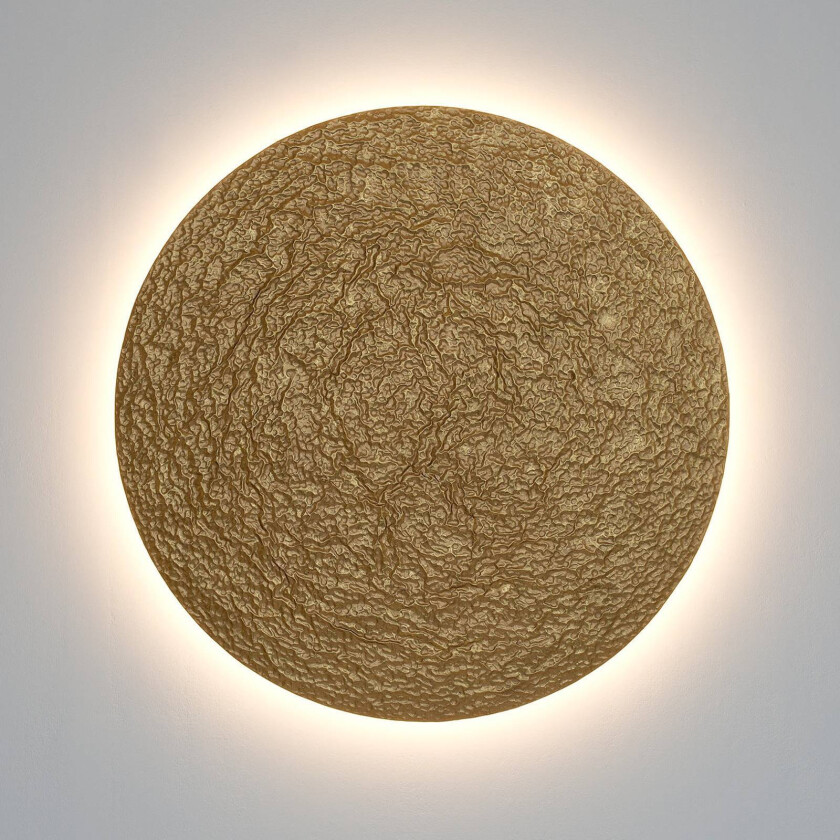 LED-vegglampe Meteor, gullfarget, Ø 100 cm, jern