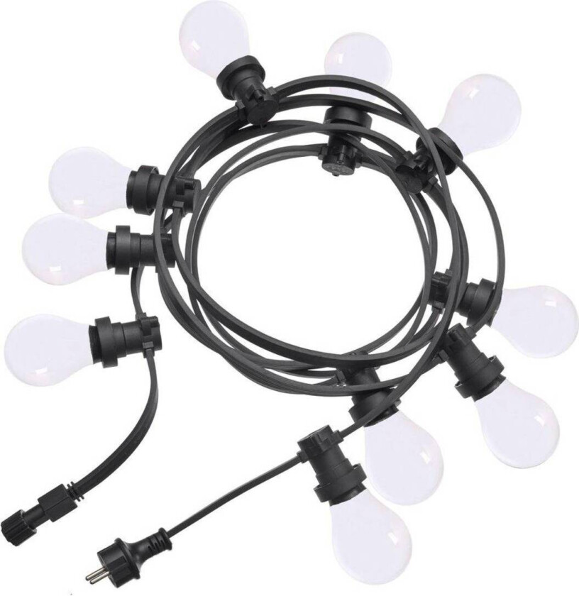 utendørs lyskjede Bright, opal / sort, 720 cm