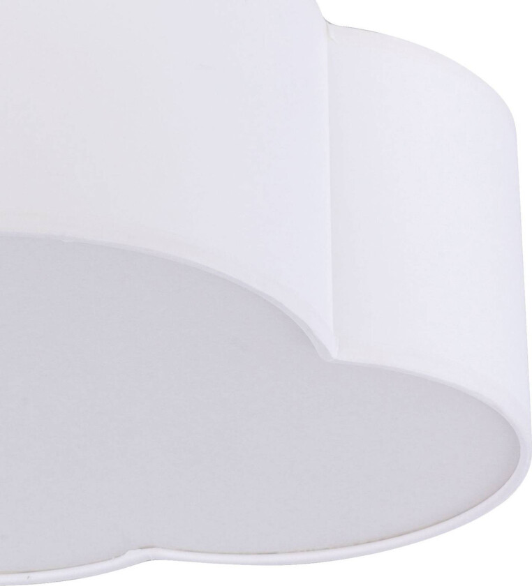 Taklampe Cloud, tekstil, 41 x 31 cm, hvit