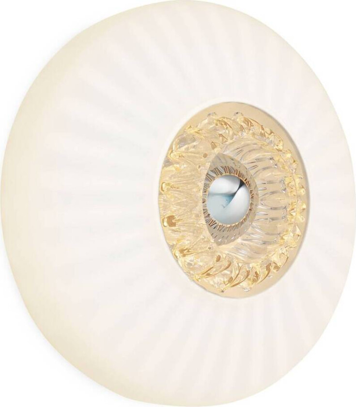 Vegglampe New Wave Optic XL, opalhvit, øyeeple, støpsel