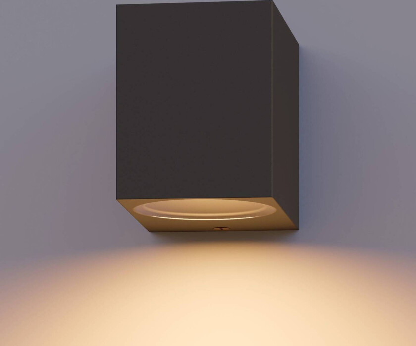 utendørs vegglampe GU10, downlight, høyde 8 cm, antrasitt
