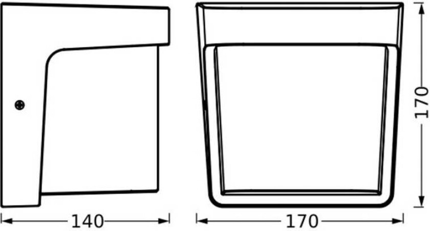 LED utendørs vegglampe Endura Style Ihsan, mørk grå
