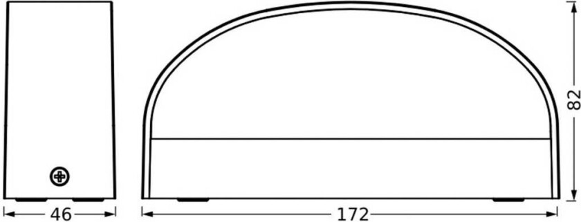 LED utendørs vegglampe Endura Style Ilay, mørk grå