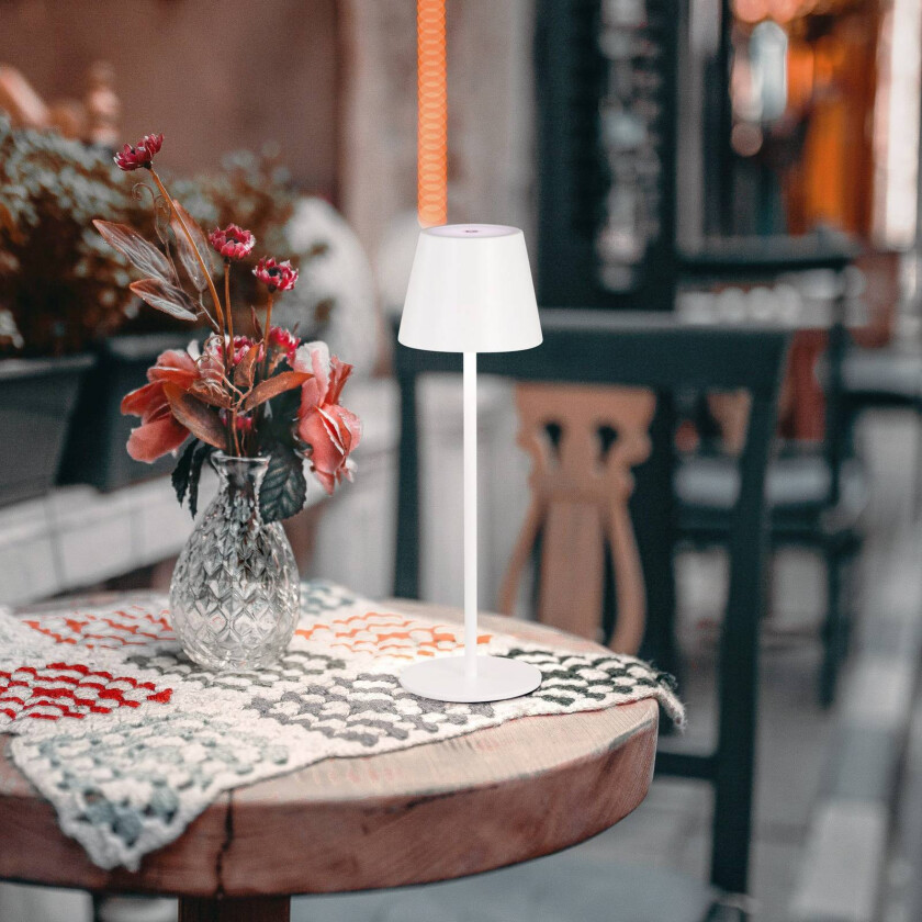 LED-bordlampe Viletto, hvit, IP54