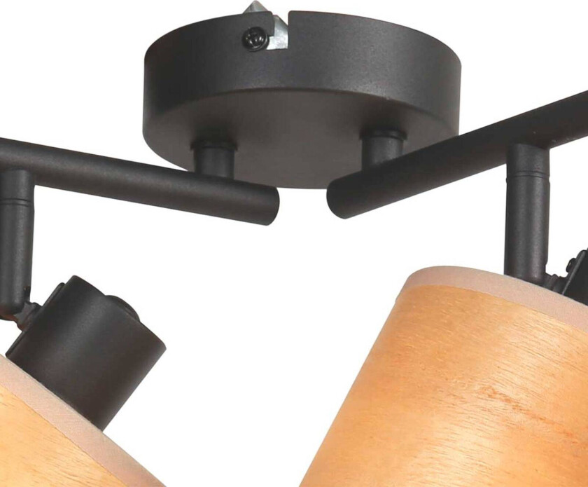 Taklampe i bambus, 4-lys