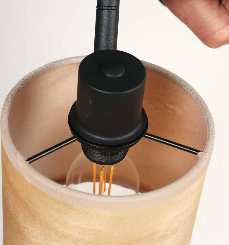 Taklampe i bambus, 3-lys