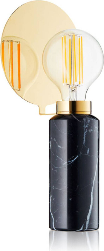 Blindspot bordlampe, svart, marmor