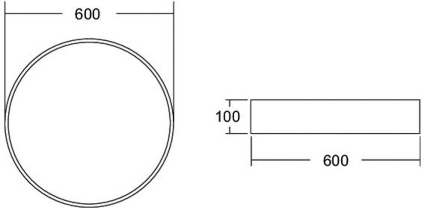 Biro Circle, Ø 60 cm, DALI dimbar, hvit, 4000 K