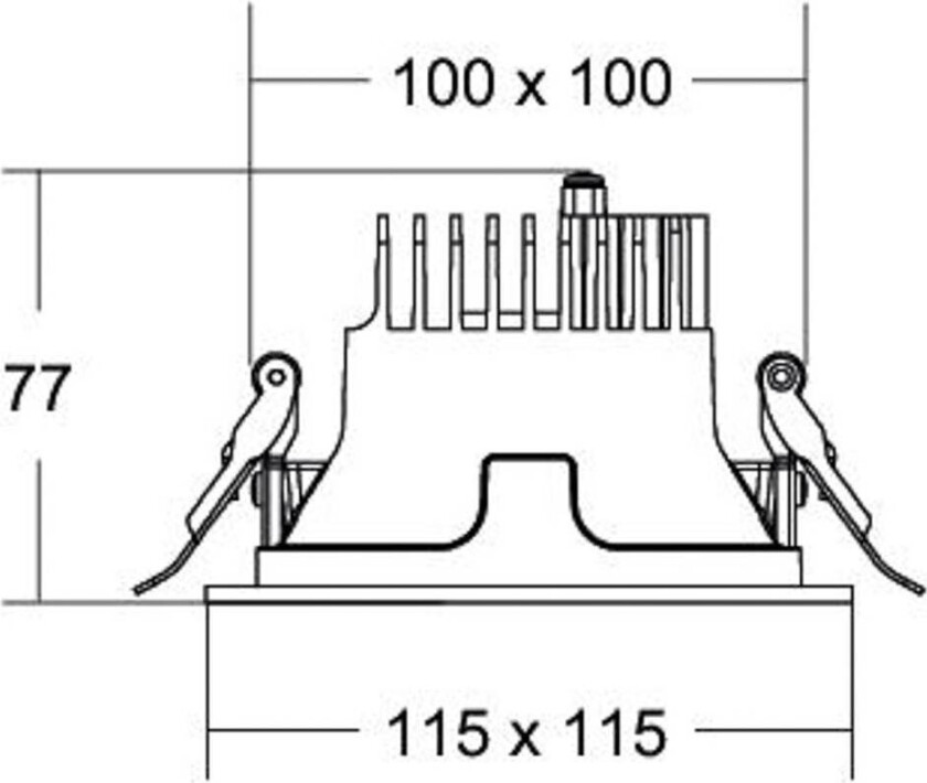 Apollo Mini, glatt, kantet, DALI, 3000 K, sølv