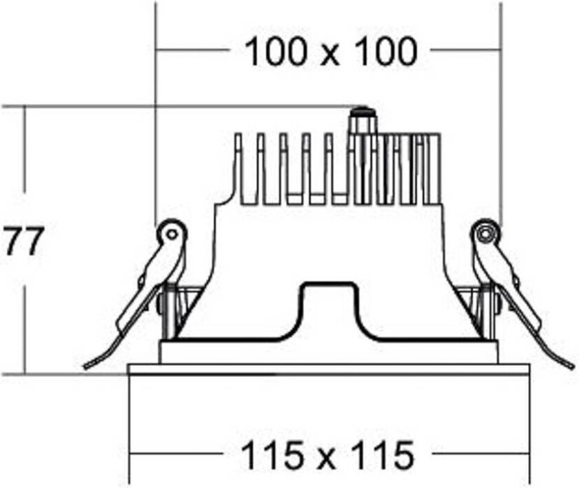 Apollo Minireflektor glatt, rund, 4000 K, svart