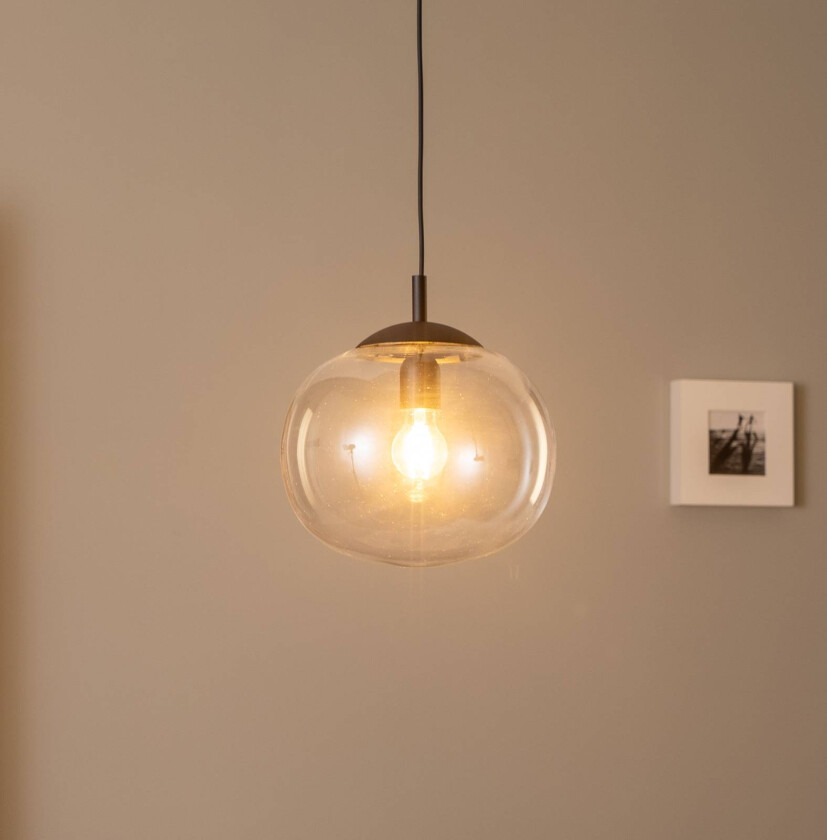 Vibe pendellampe, klart glass, Ø 30 cm