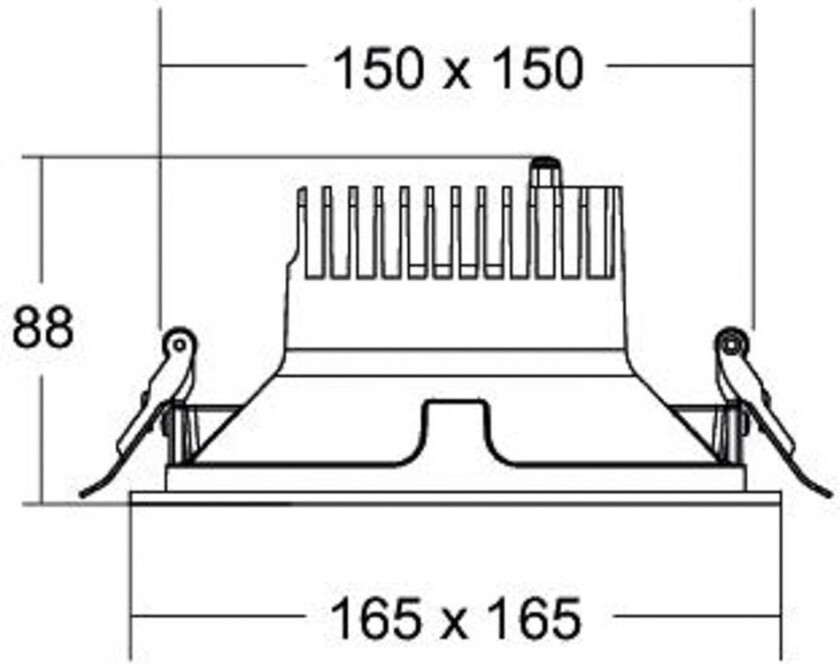 Apollo Midi, glatt reflektor, vinklet, 4000 K, hvit